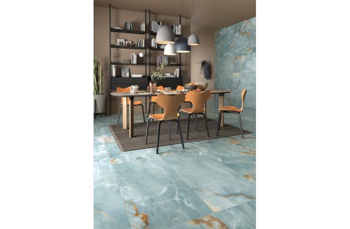 Гранитогрес The Room Onyx Aqua Blue 120/120см гланц
